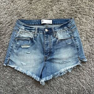 RSQ Distressed Blue Jean Shorts